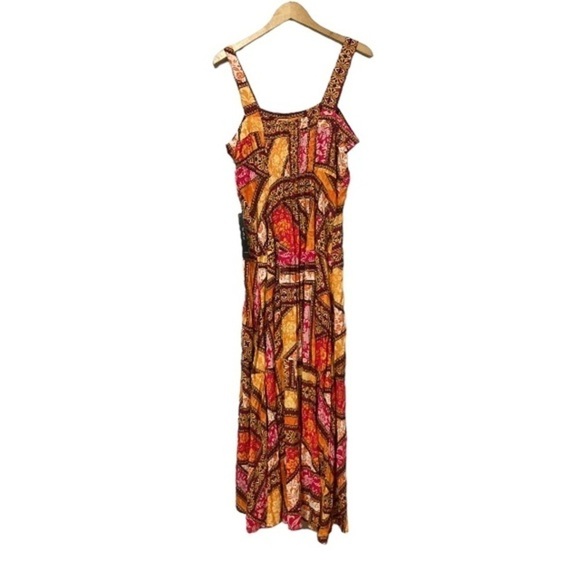MSK Maxi Dress Size Patchwork Pattern - Picture 3 of 6